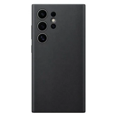 Cover Samsung S24 Ultra Vegan Leather Case &ndash; Black